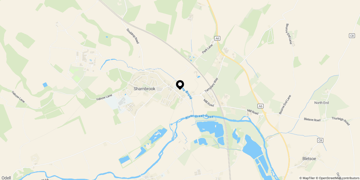 Approximate location of High Street, Sharnbrook, Bedford, MK44 1PF