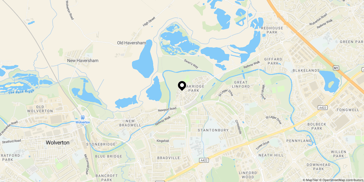 Approximate location of Penning Close, Oakridge Park, Milton Keynes, MK14 6FP